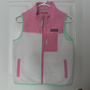 Vineyard Vines girls Harbor Fleece vest, size L (14)